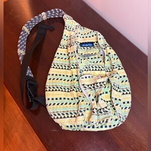 Kacy yellow sling bag with sturdy strap